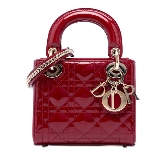 Dior Mini Patent Cannage Lady Dior