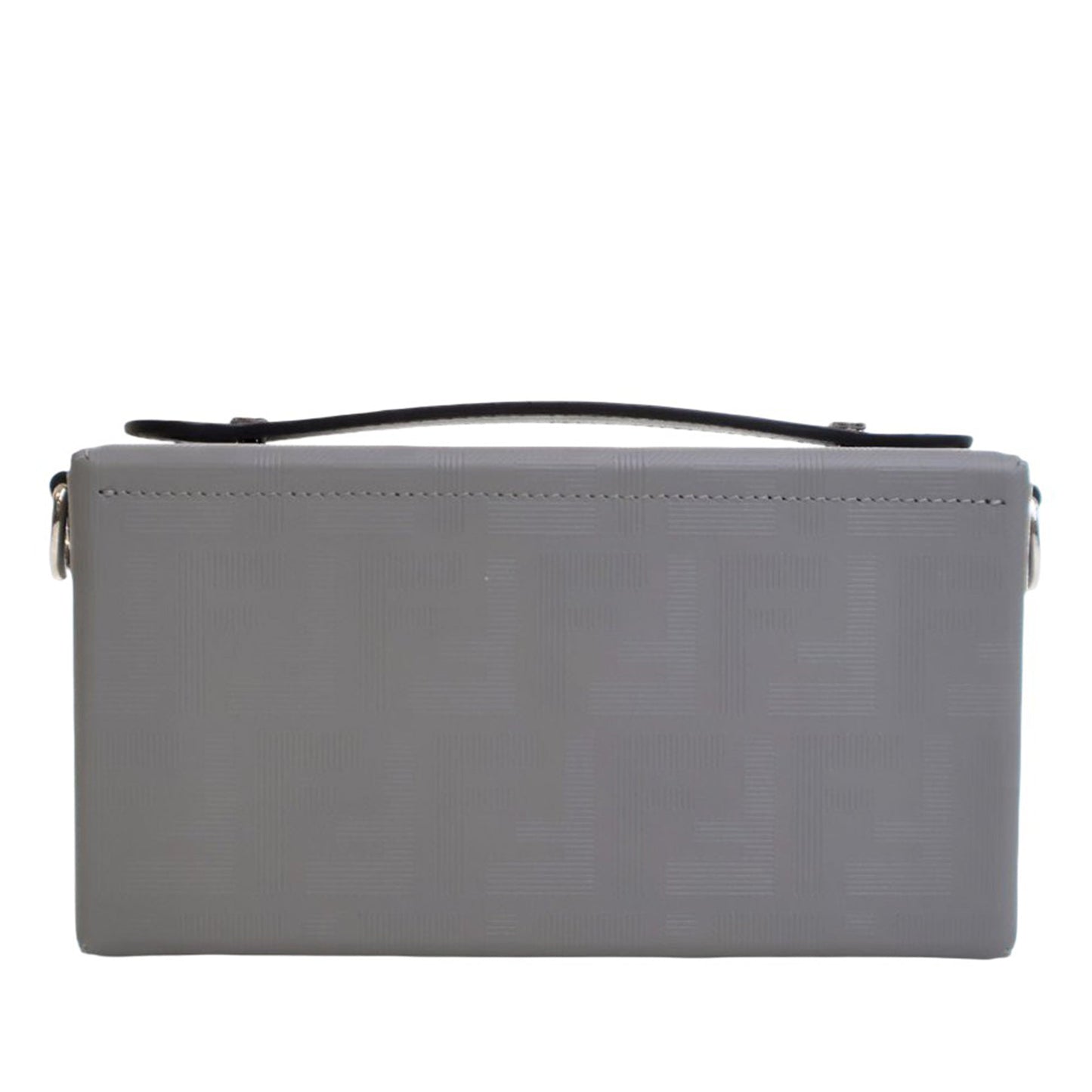 Fendi Zucca Calfskin Soft Trunk Baguette Satchel