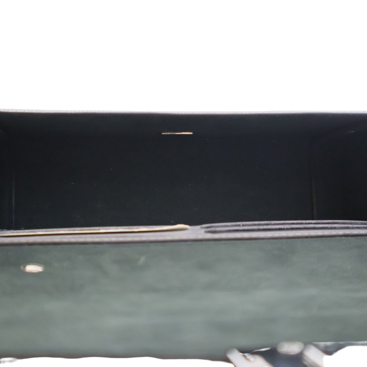 Fendi Zucca Calfskin Soft Trunk Baguette Satchel
