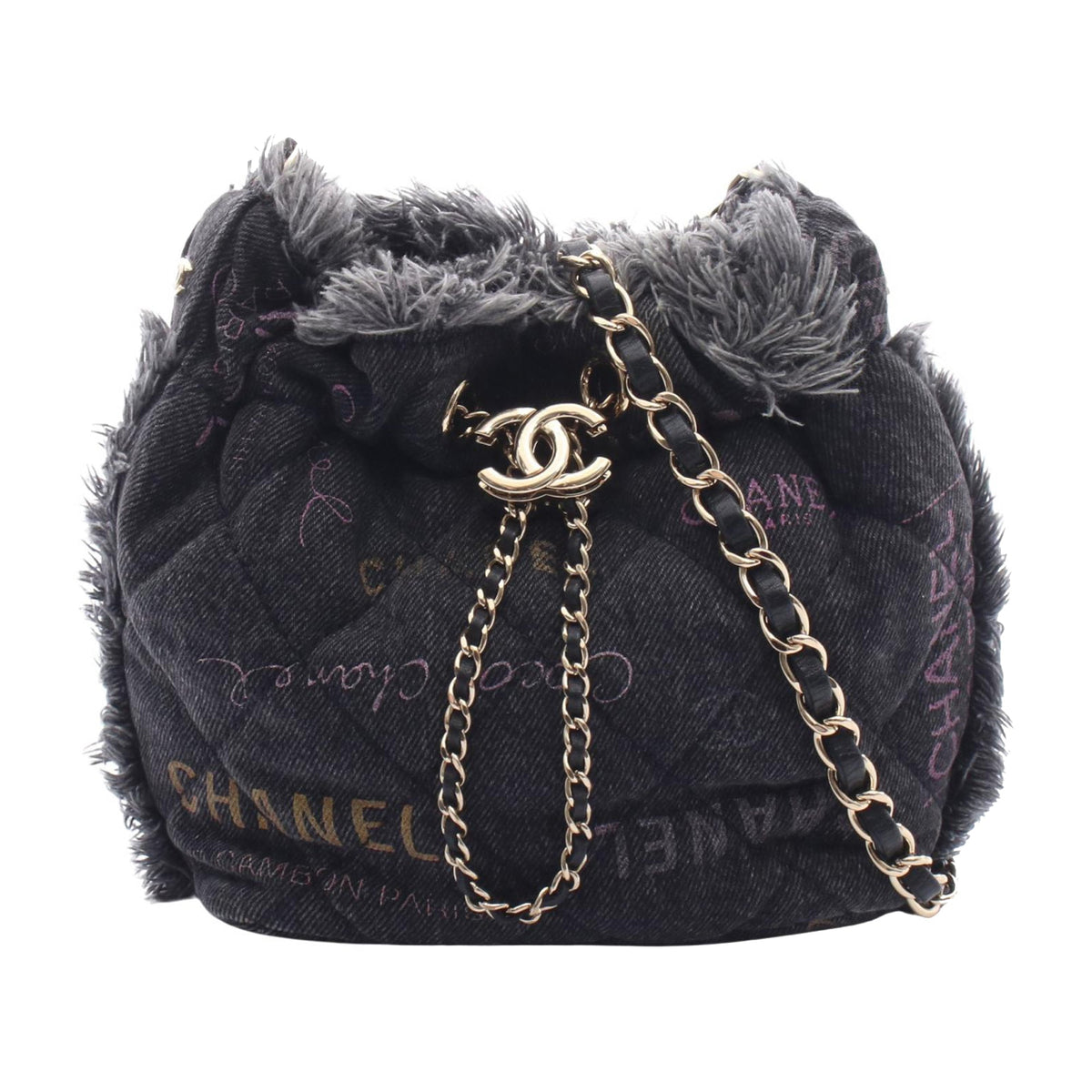 Chanel Small Denim Mood Bucket with Chain