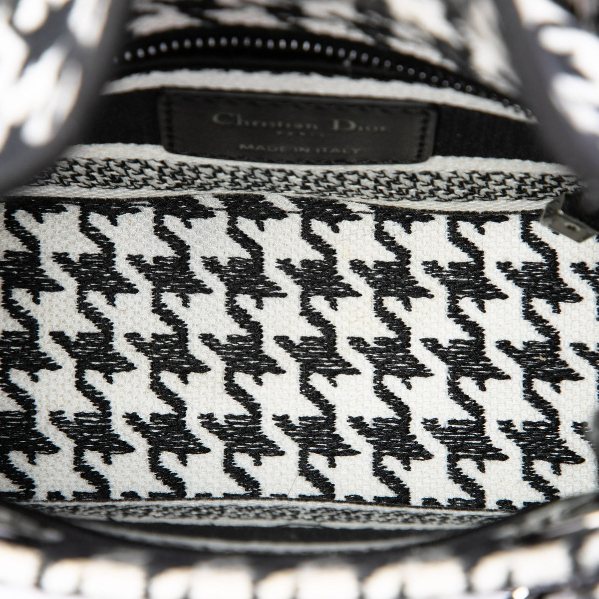 Dior Mini Embroidered Canvas Houndstooth Lady D Lite