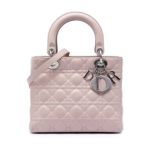 Dior Medium Lambskin Cannage Lady Dior