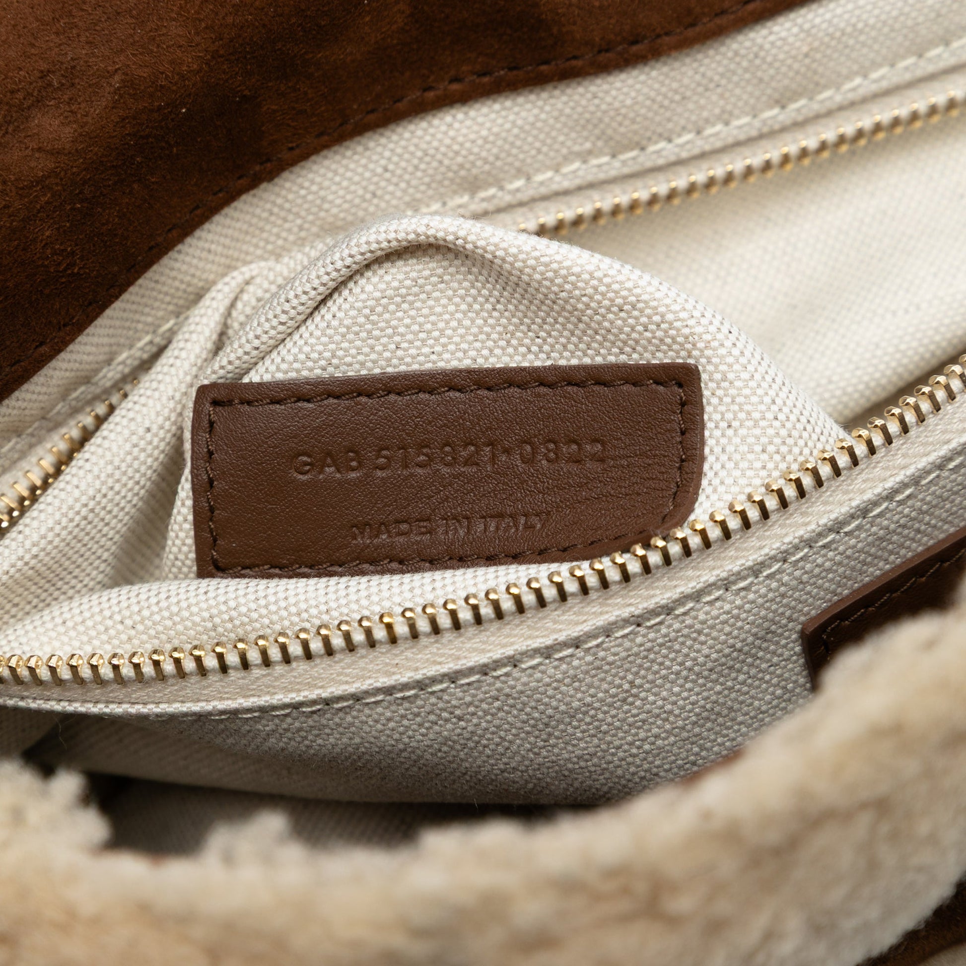 Saint Laurent Medium Suede and Shearling Patchwork Jamie Shoulder Bag