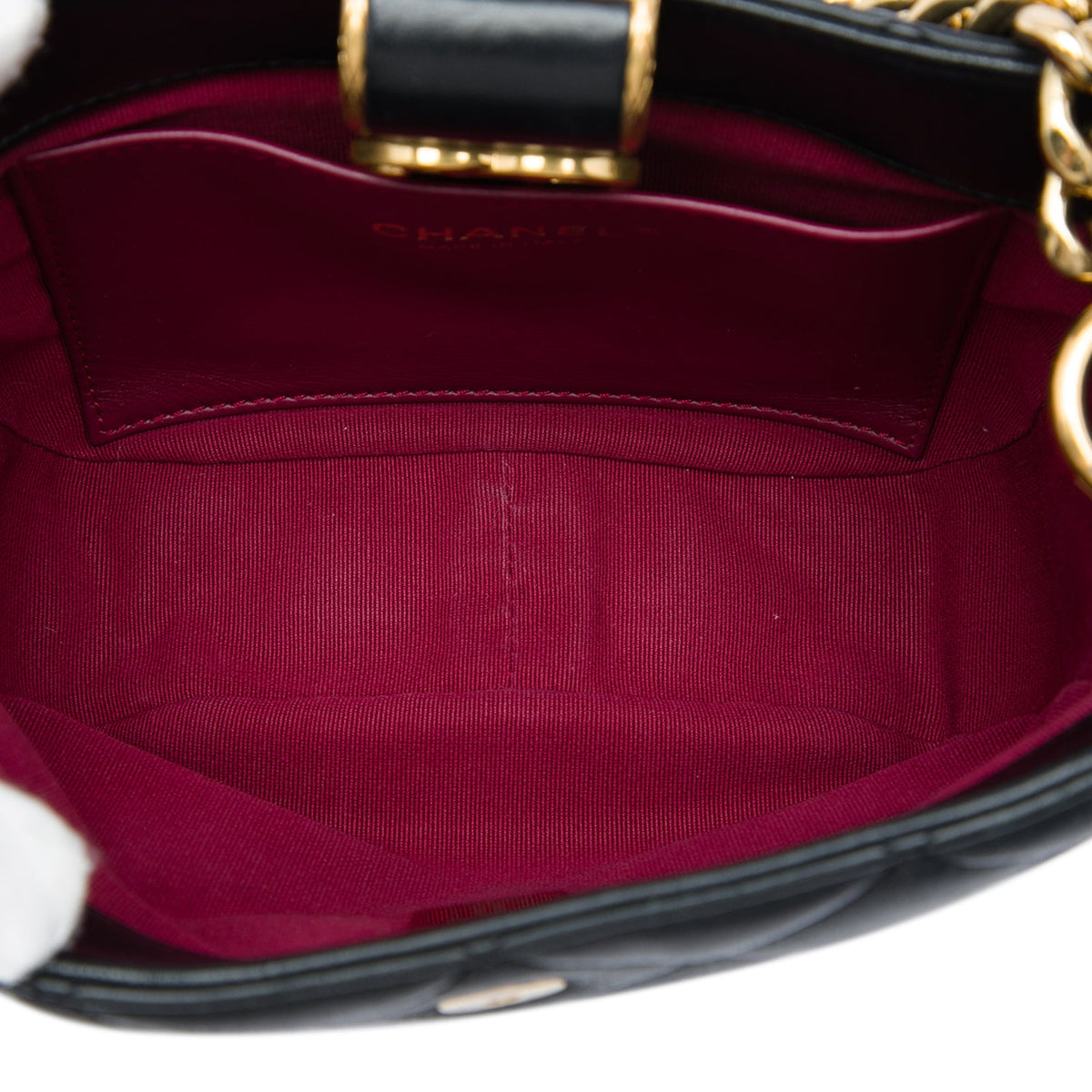 Chanel CC Quilted Lambskin Chain Hobo Bag