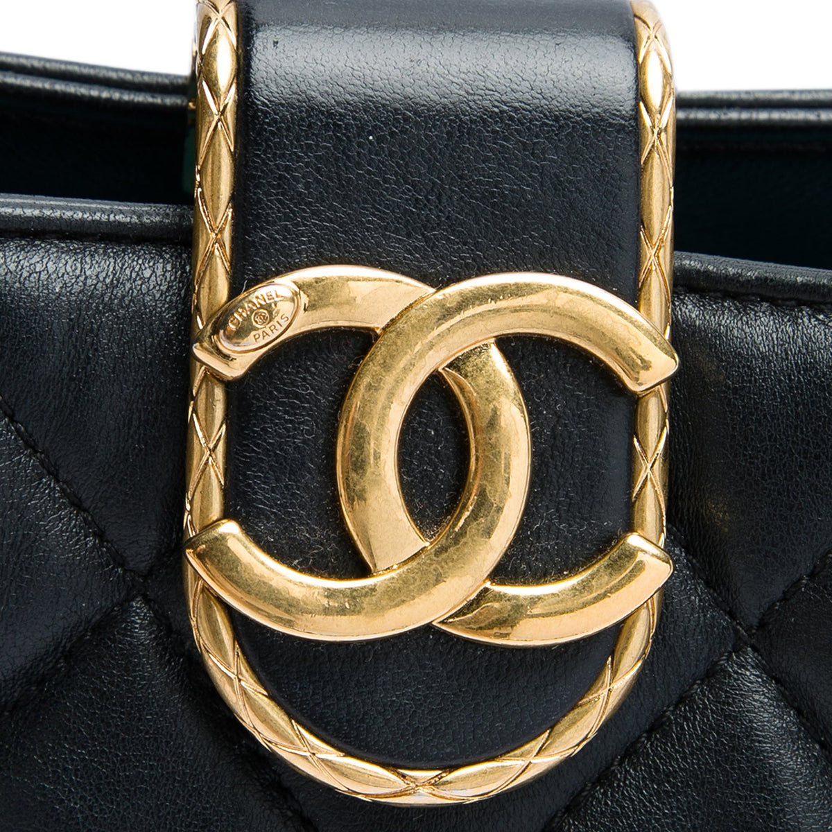 Chanel CC Quilted Lambskin Chain Hobo Bag