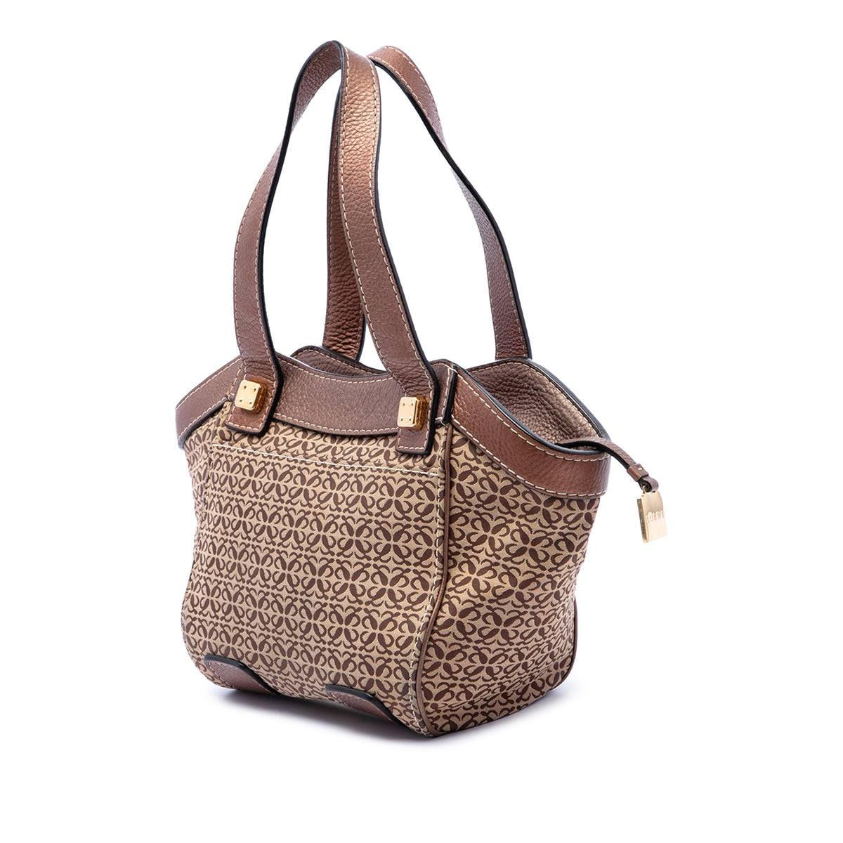 LOEWE Anagram Canvas Tote — Brown