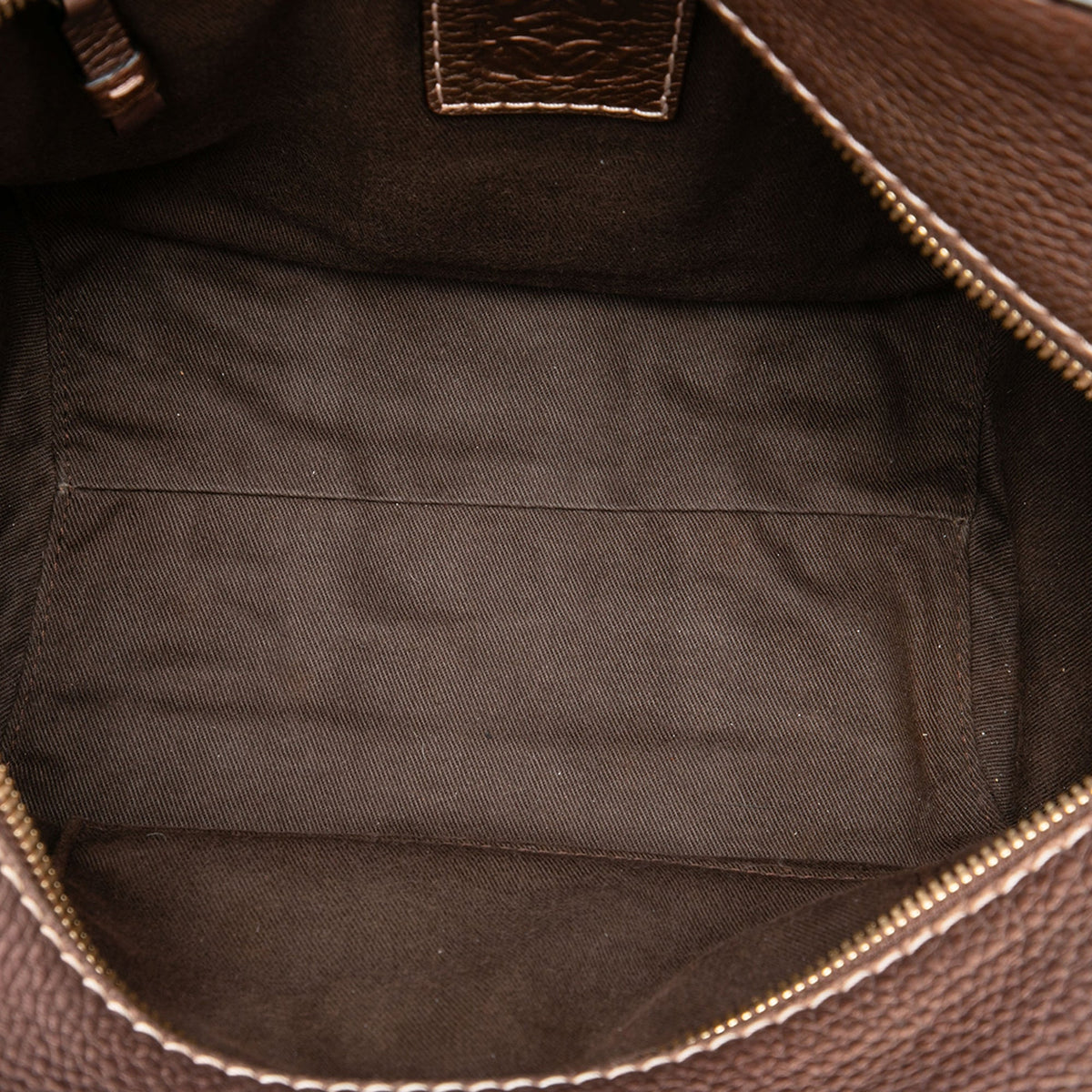 LOEWE Anagram Canvas Tote — Brown