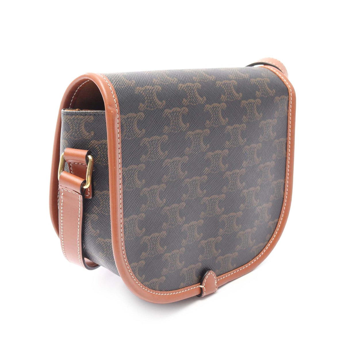 Celine Medium Triomphe Coated Canvas Folco Crossbody