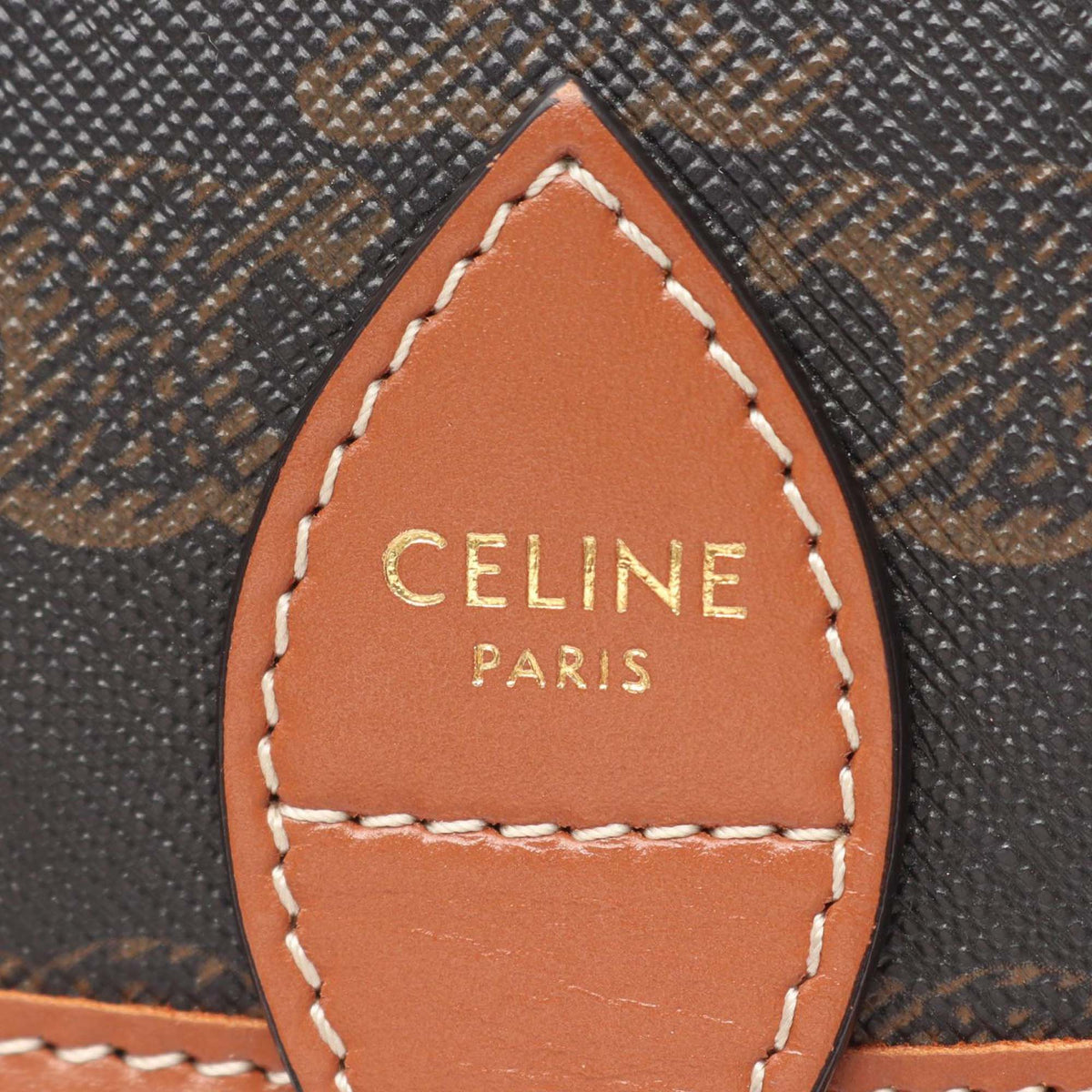 Celine Medium Triomphe Coated Canvas Folco Crossbody
