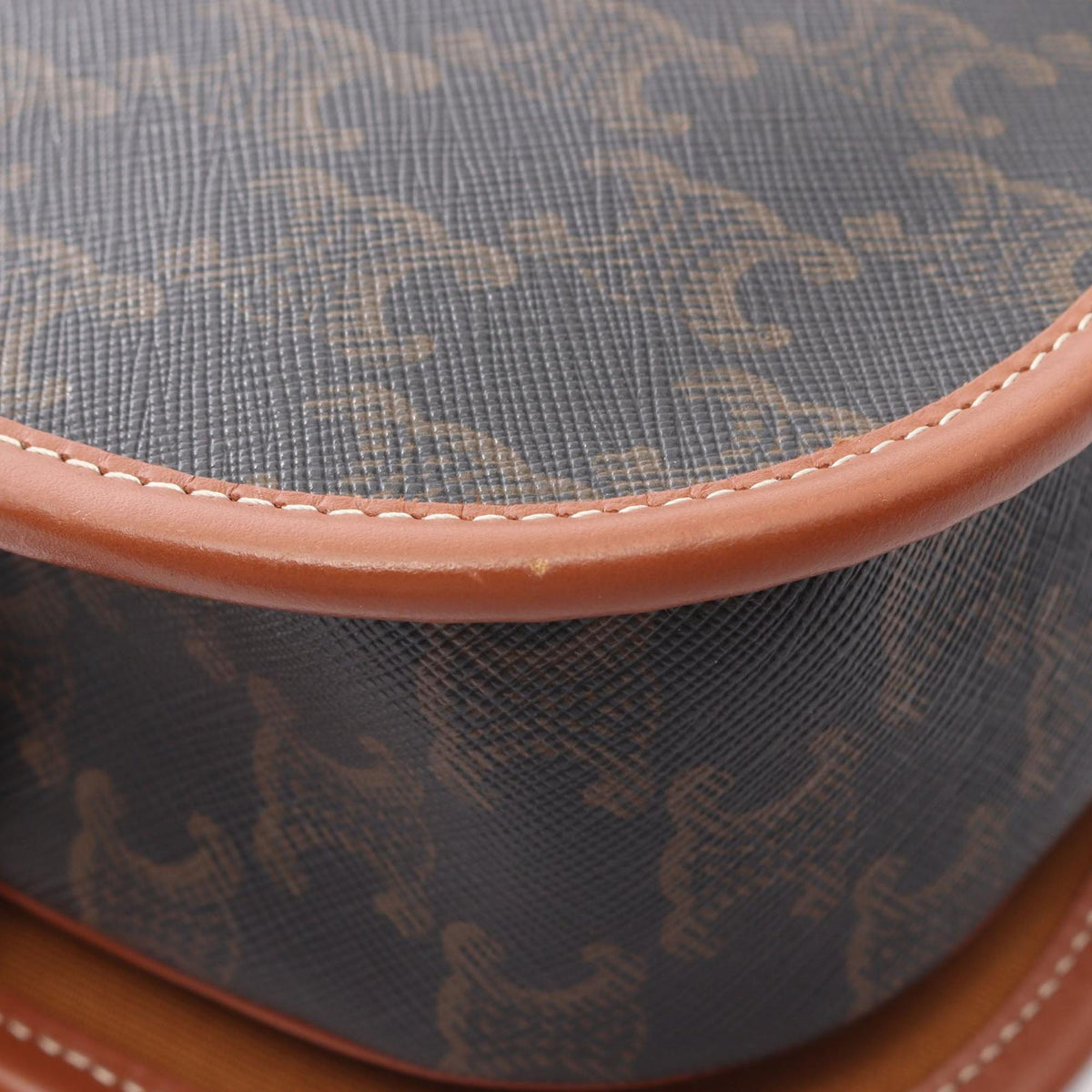 Celine Medium Triomphe Coated Canvas Folco Crossbody