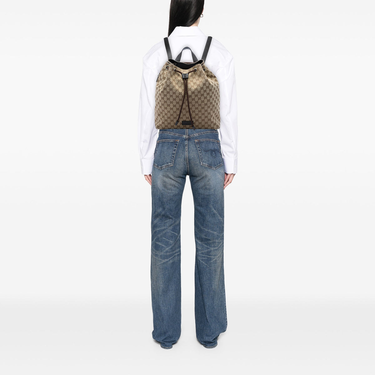 Gucci GG Canvas Drawstring Backpack