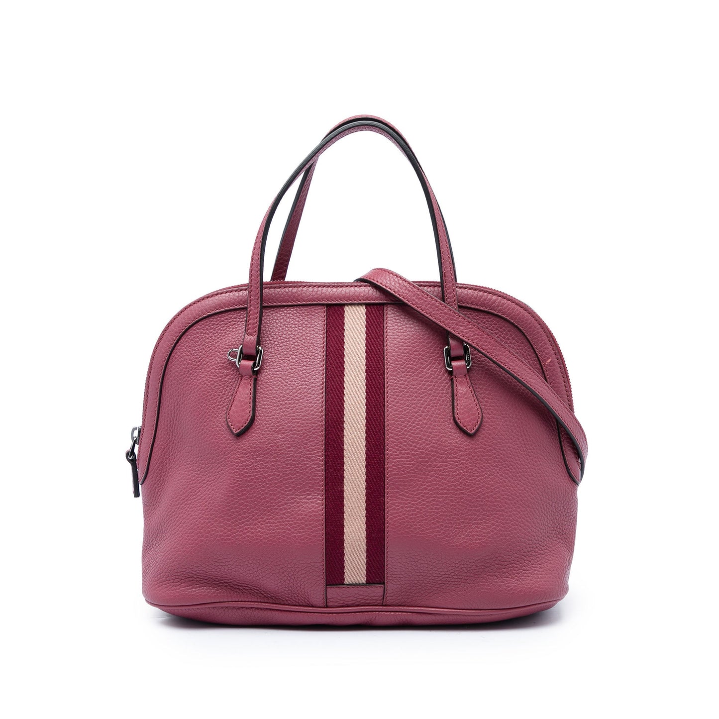Gucci Medium Calfskin Web Dome Satchel