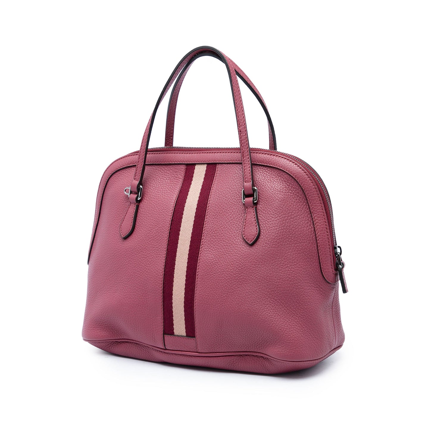Gucci Medium Calfskin Web Dome Satchel