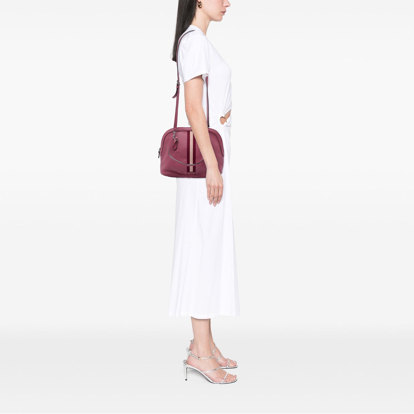 Gucci Medium Calfskin Web Dome Satchel