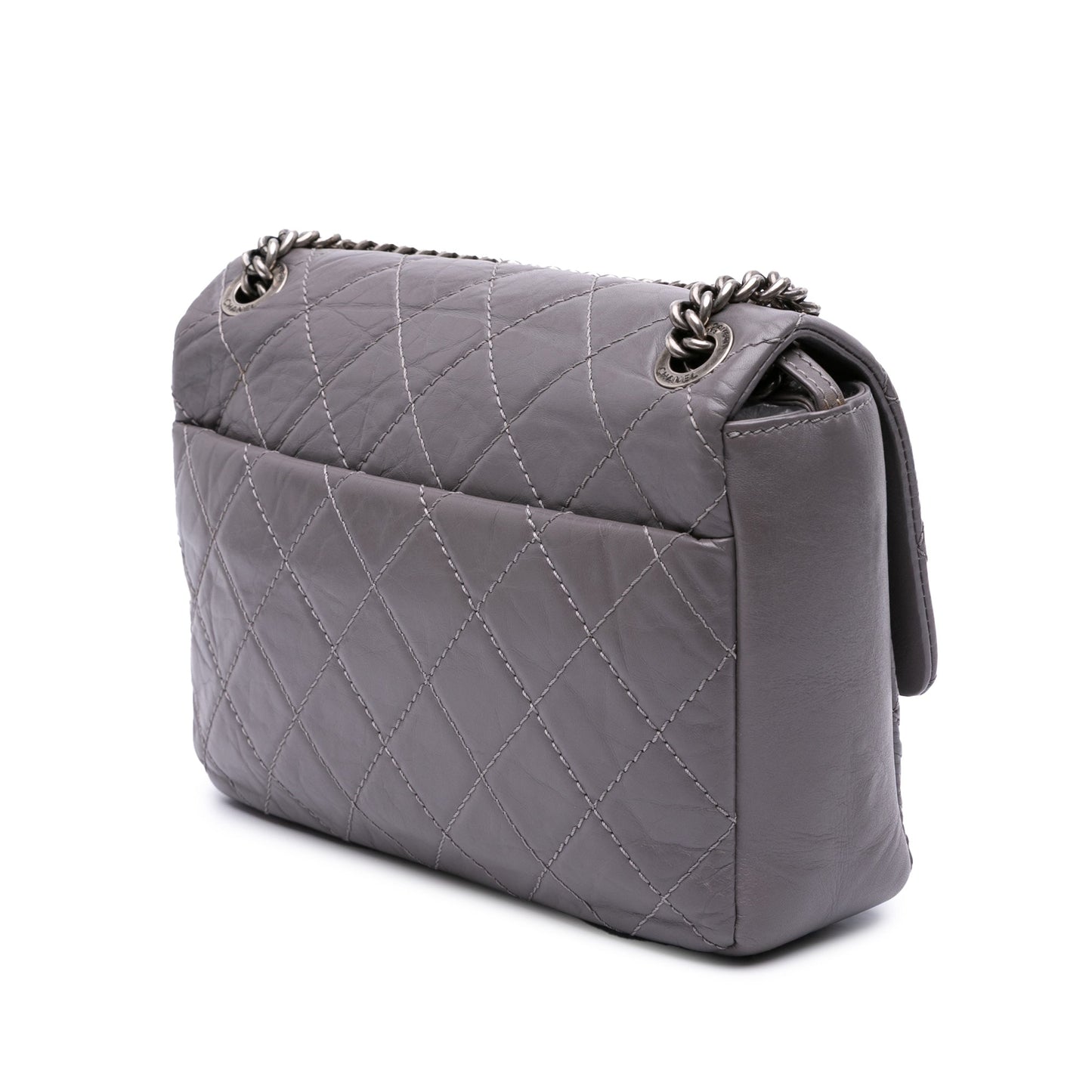 Chanel Quilted Aged Calfskin CC Square Flap