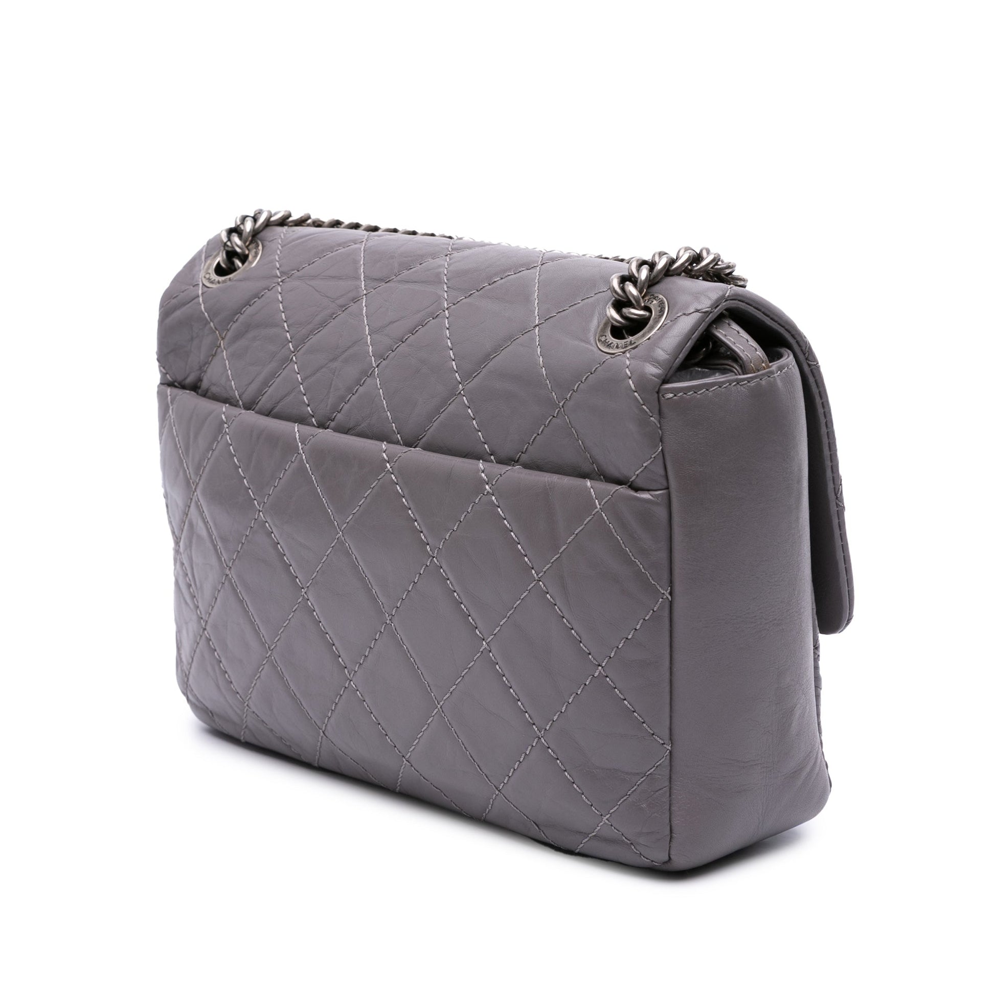 Chanel Quilted Aged Calfskin CC Square Flap