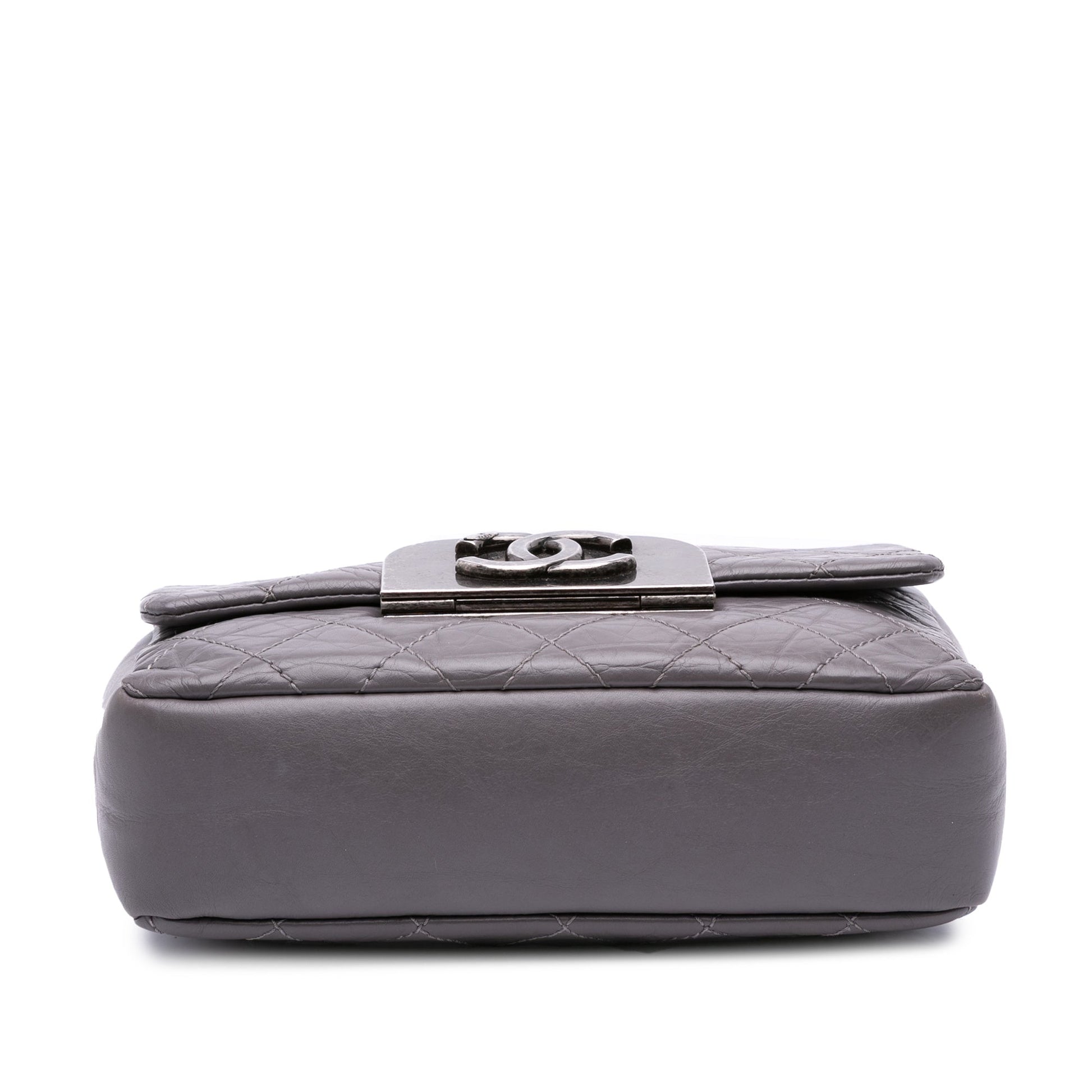 Chanel Quilted Aged Calfskin CC Square Flap