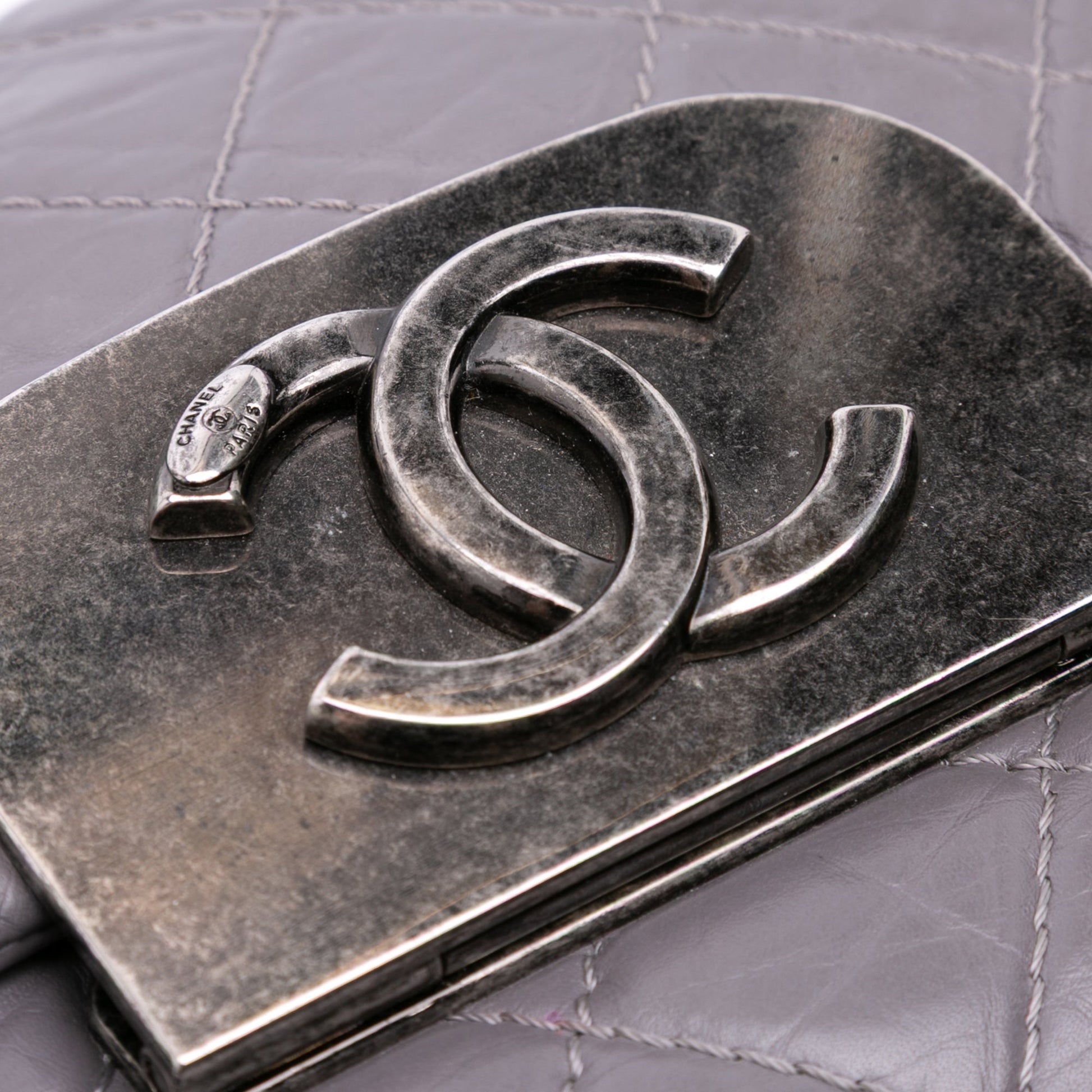 Chanel Quilted Aged Calfskin CC Square Flap
