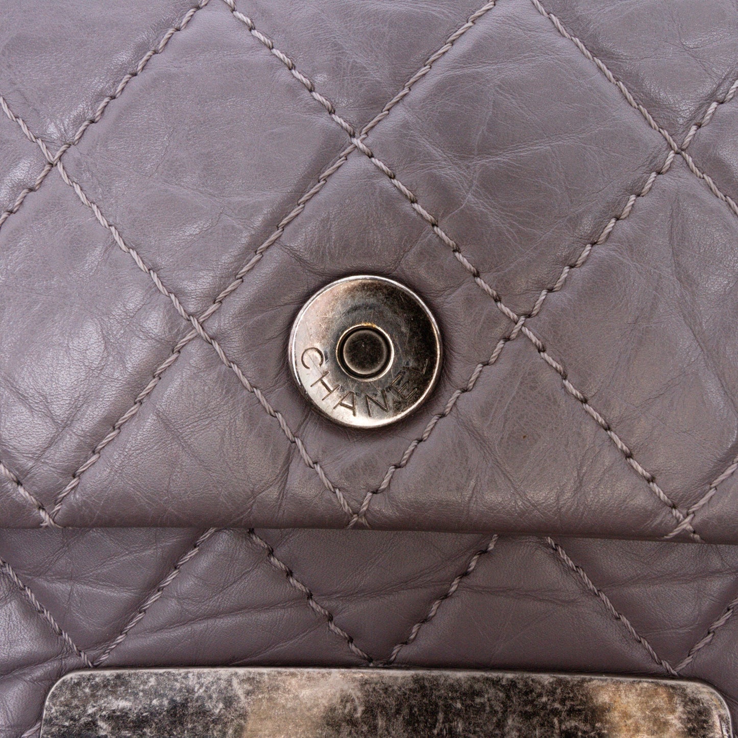 Chanel Quilted Aged Calfskin CC Square Flap