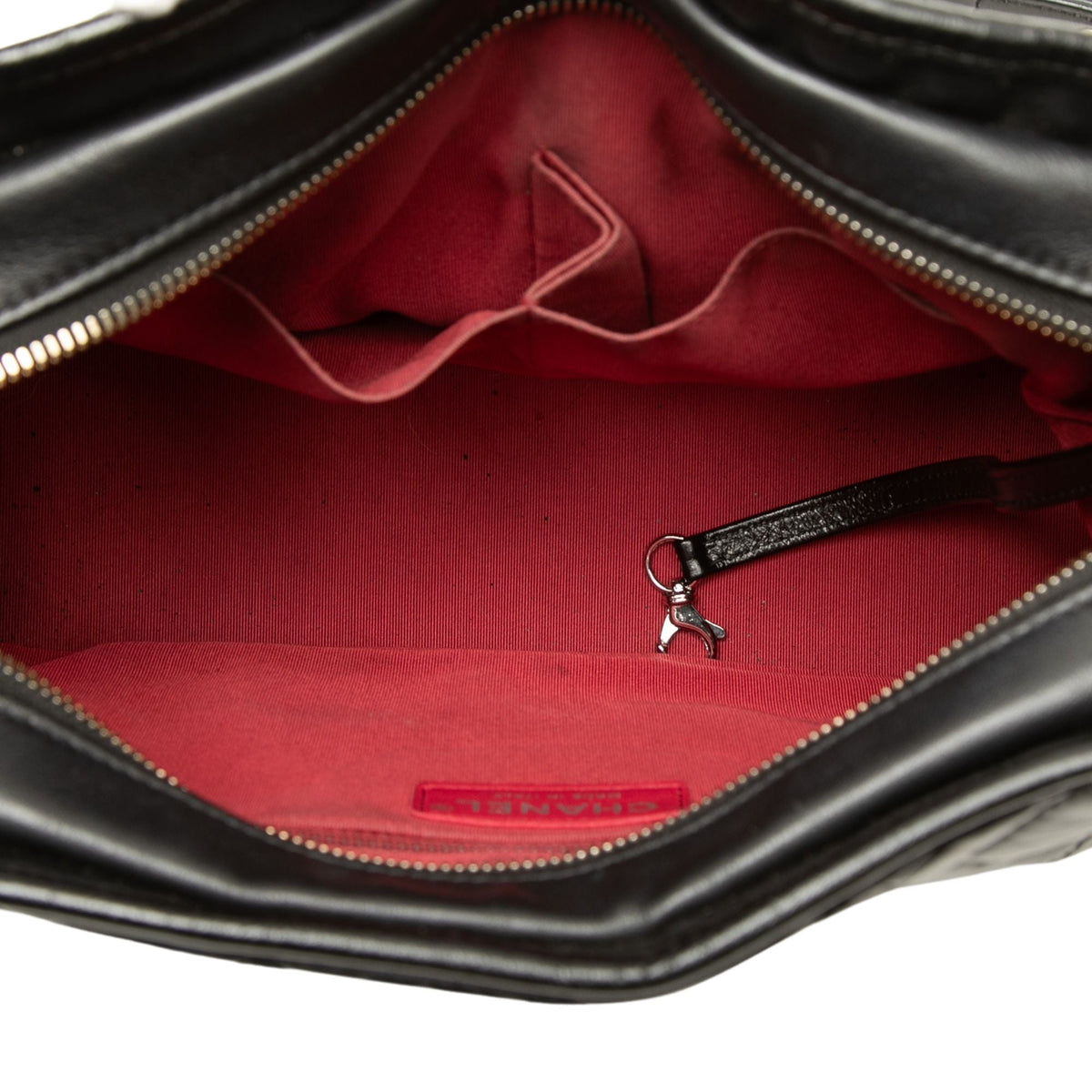 Chanel Medium Aged Calfskin Gabrielle Crossbody — Black
