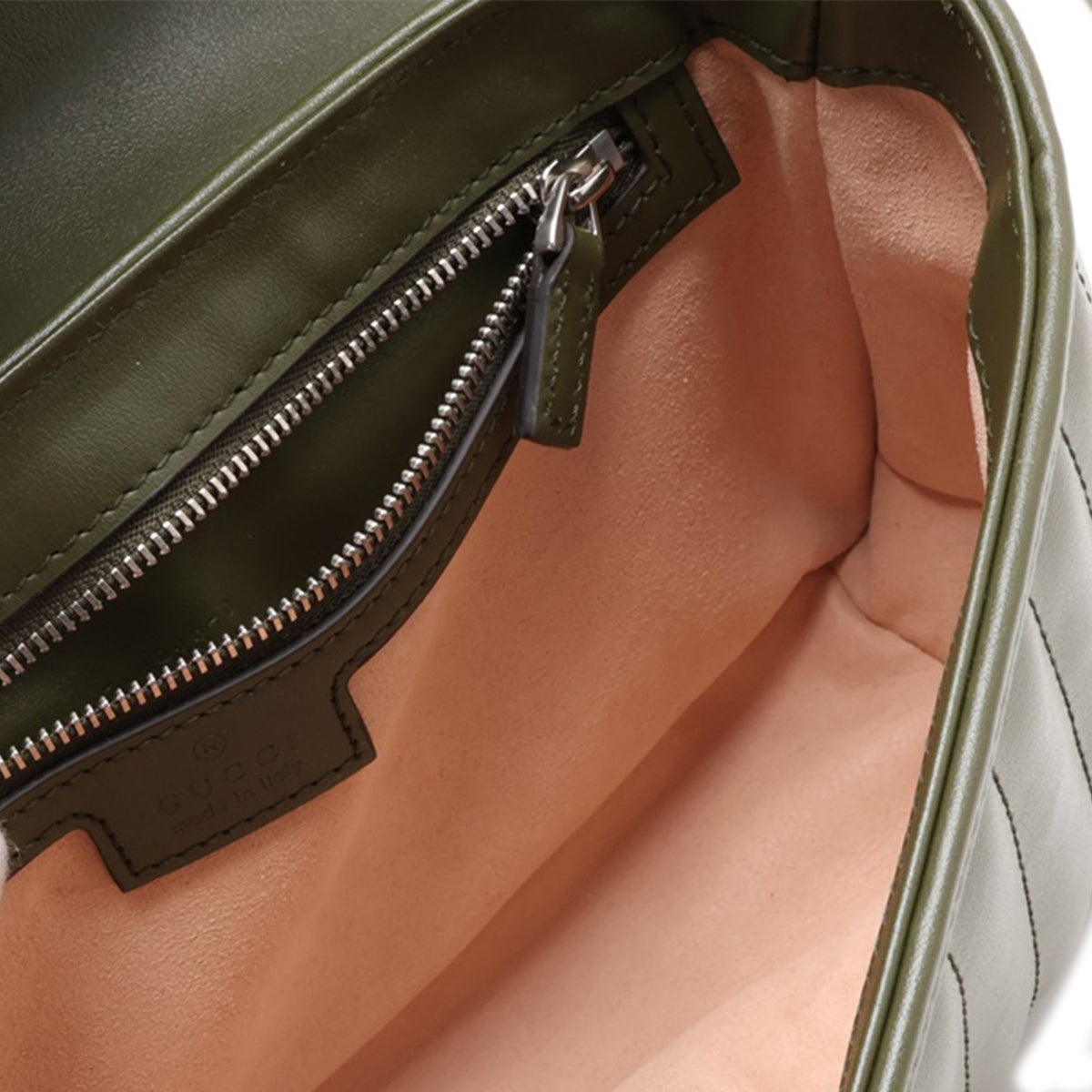 Gucci Small Aria GG Marmont Matelasse Shoulder Bag — Green