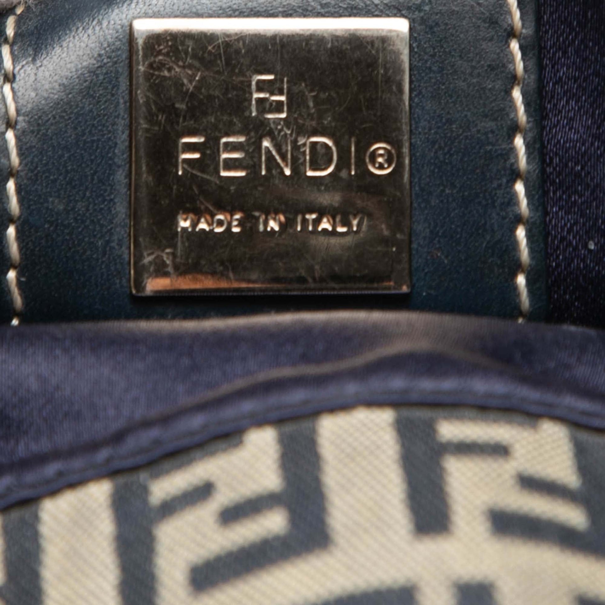 Fendi Zucchino Canvas Shoulder Bag