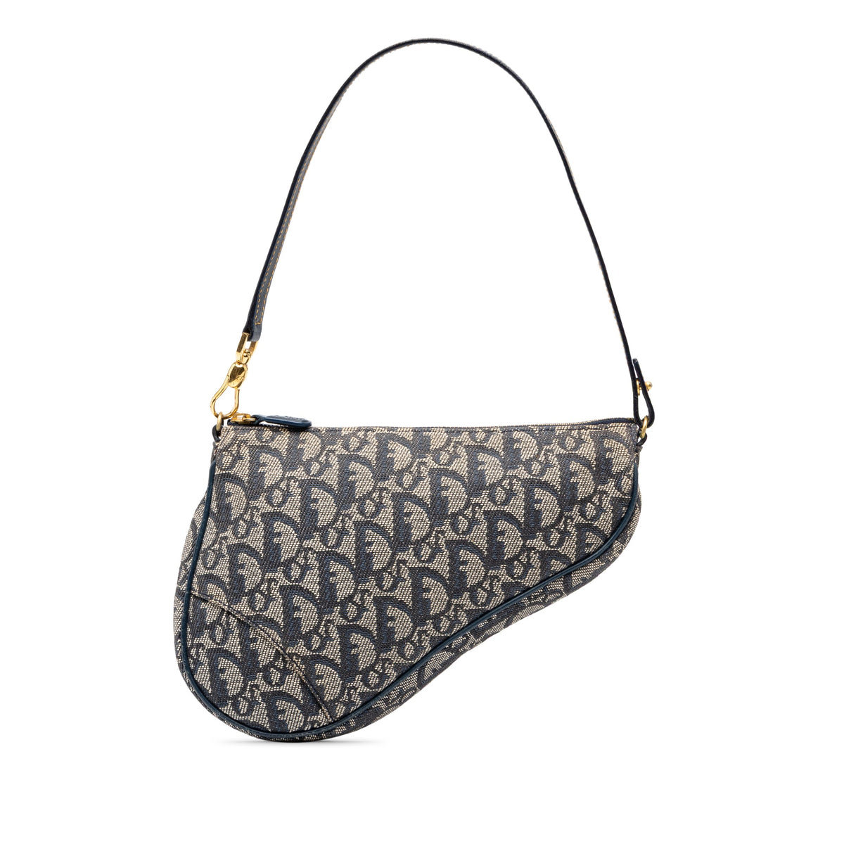 Dior Mini Diorissimo Canvas Saddle Pochette — Blue