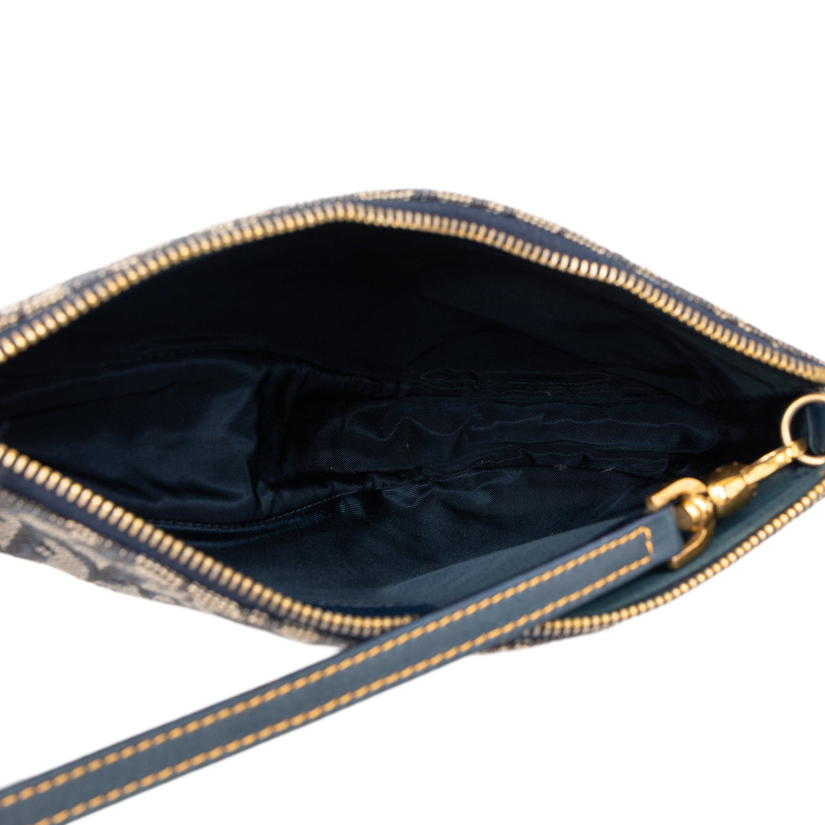 Dior Mini Diorissimo Canvas Saddle Pochette — Blue
