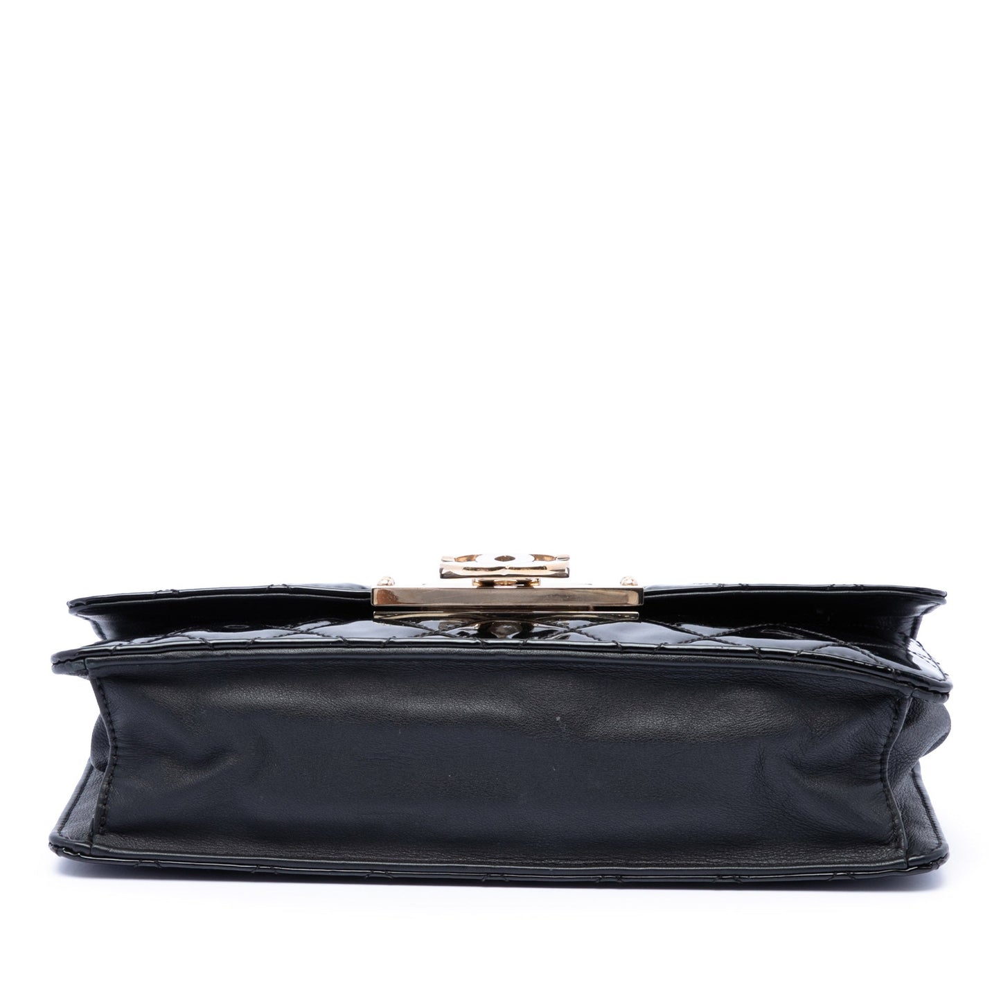 Chanel Quilted Patent Golden Class East West Wallet on Chain