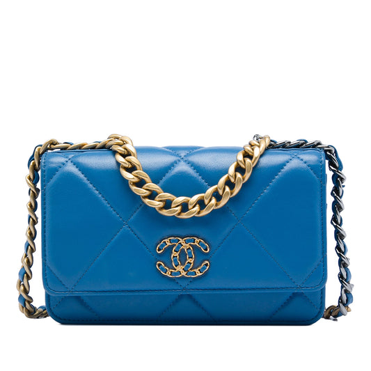 Chanel Quilted Lambskin 19 Wallet On Chain