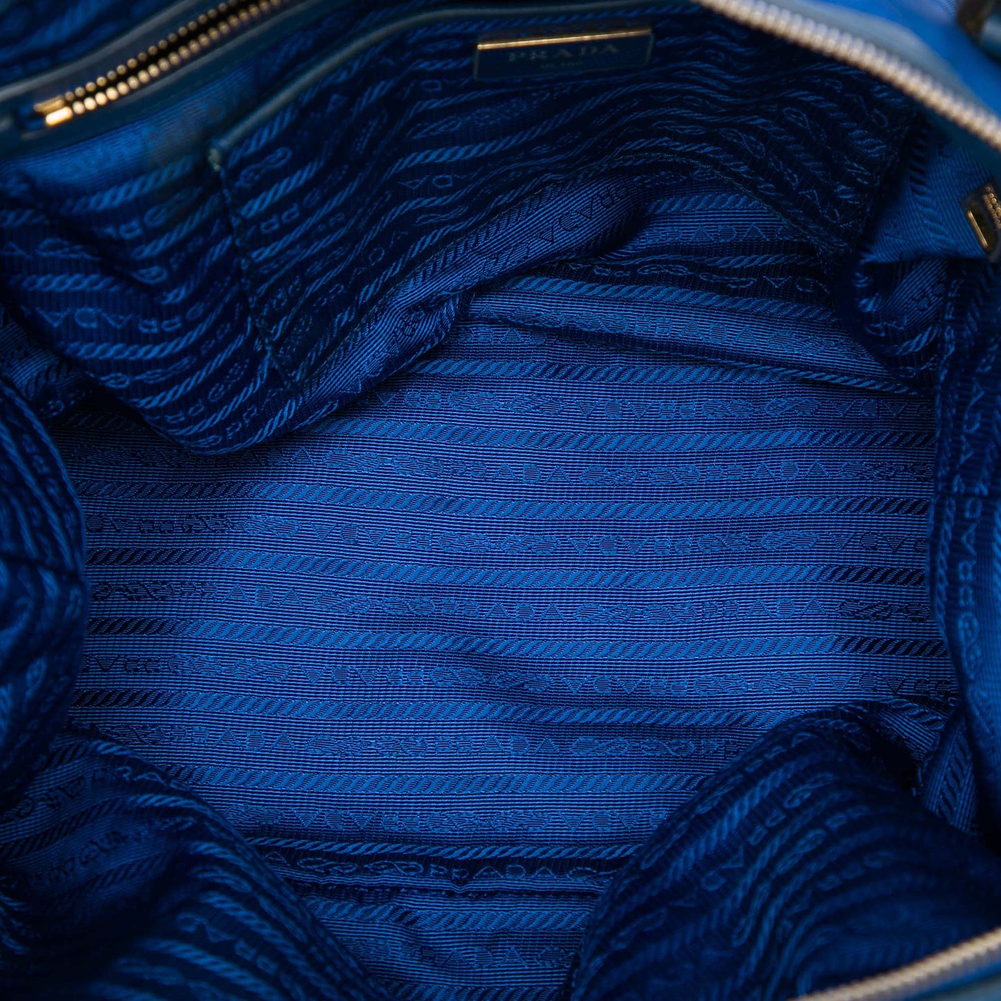 Prada Saffiano Trimmed Tessuto Zip Top Convertible Tote