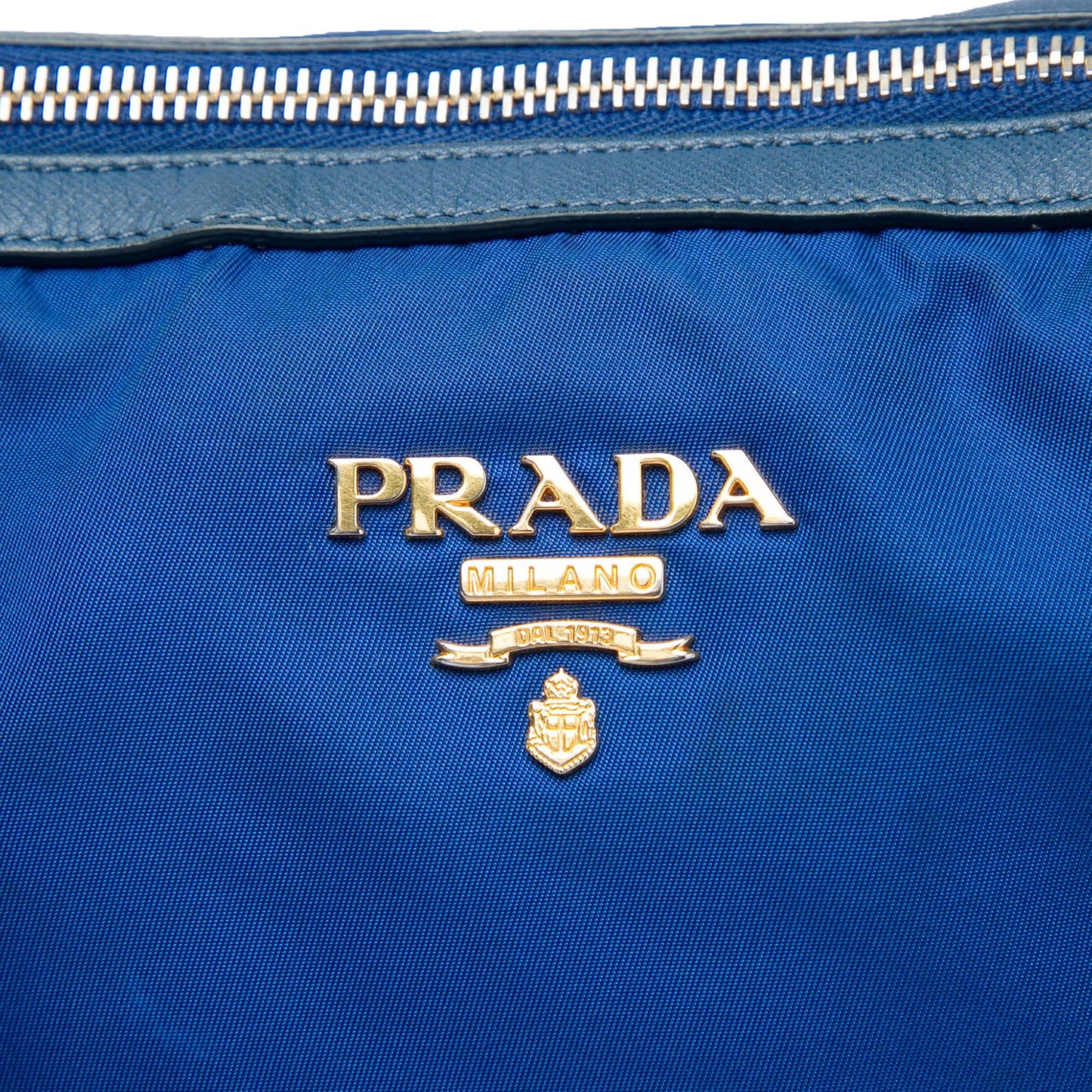 Prada Saffiano Trimmed Tessuto Zip Top Convertible Tote