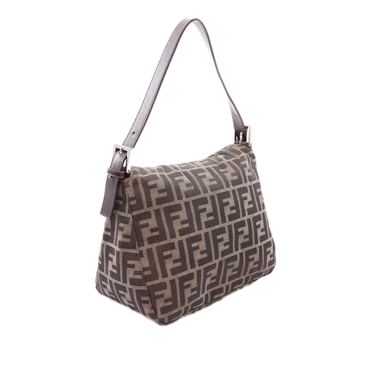 Fendi Zucca Canvas Shoulder Bag — Brown