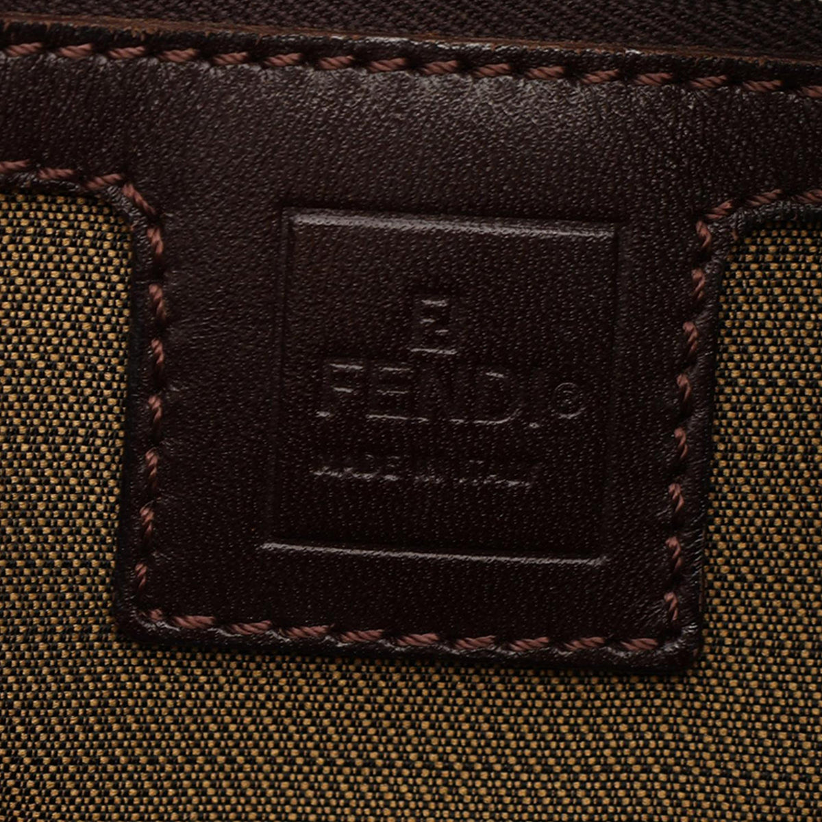Fendi Zucca Canvas Shoulder Bag — Brown