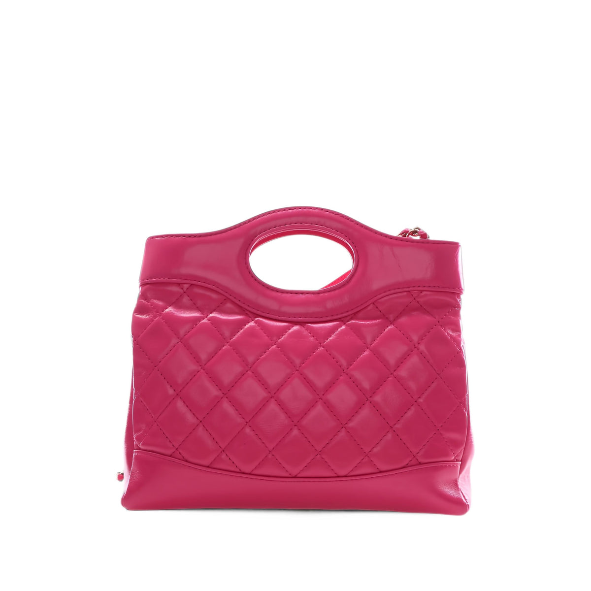 Chanel Large Quilted Glazed Calfskin 31 Shopping Bag — Pink