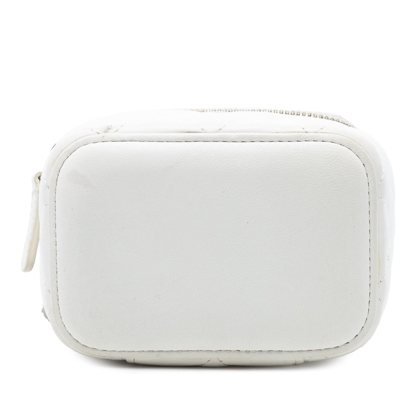 Chanel Mini Quilted Lambskin Pearl Crush Vanity Case With Chain