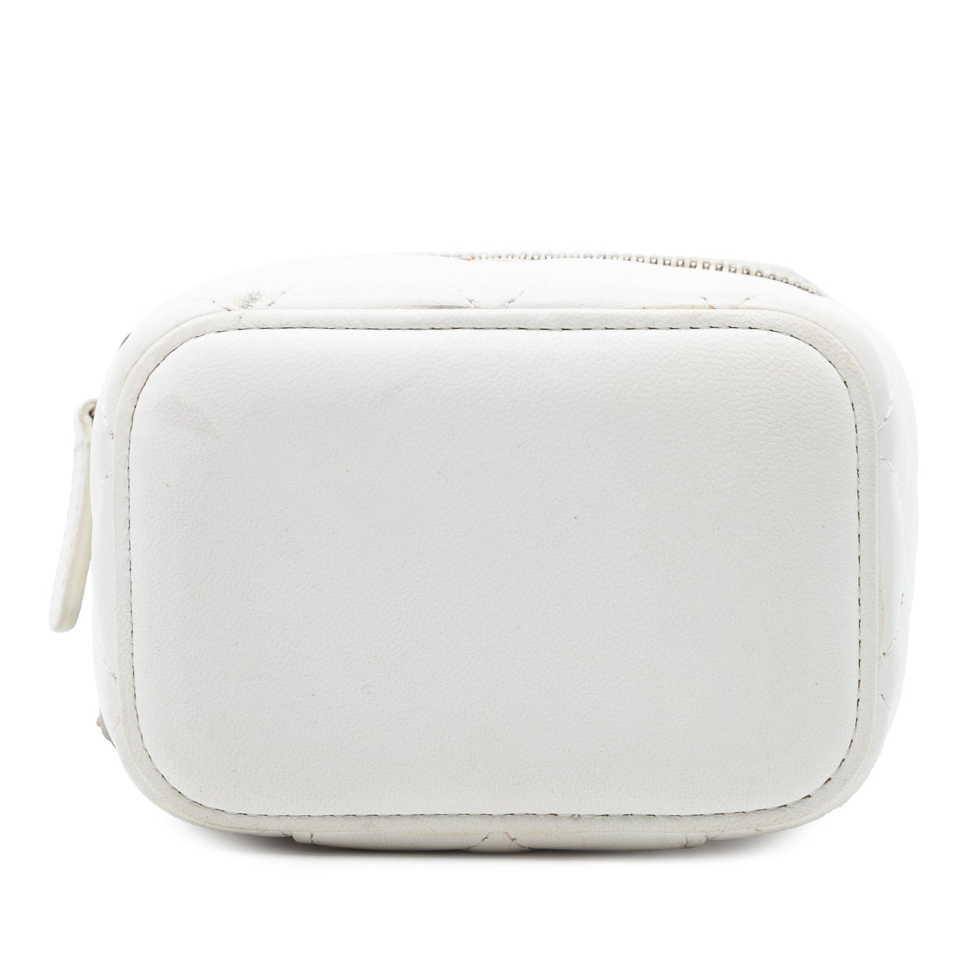 Chanel Mini Quilted Lambskin Pearl Crush Vanity Case With Chain