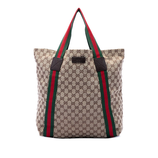 Gucci GG Canvas Web Tote