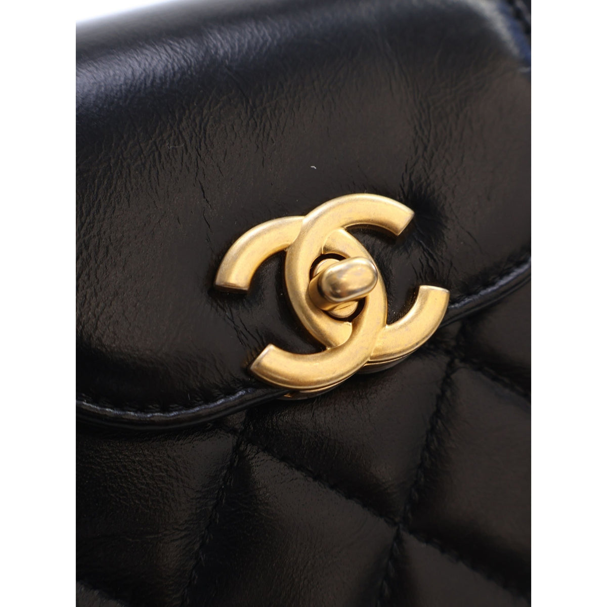 Chanel Nano Aged Calfskin Kelly Shopper Bag — Black