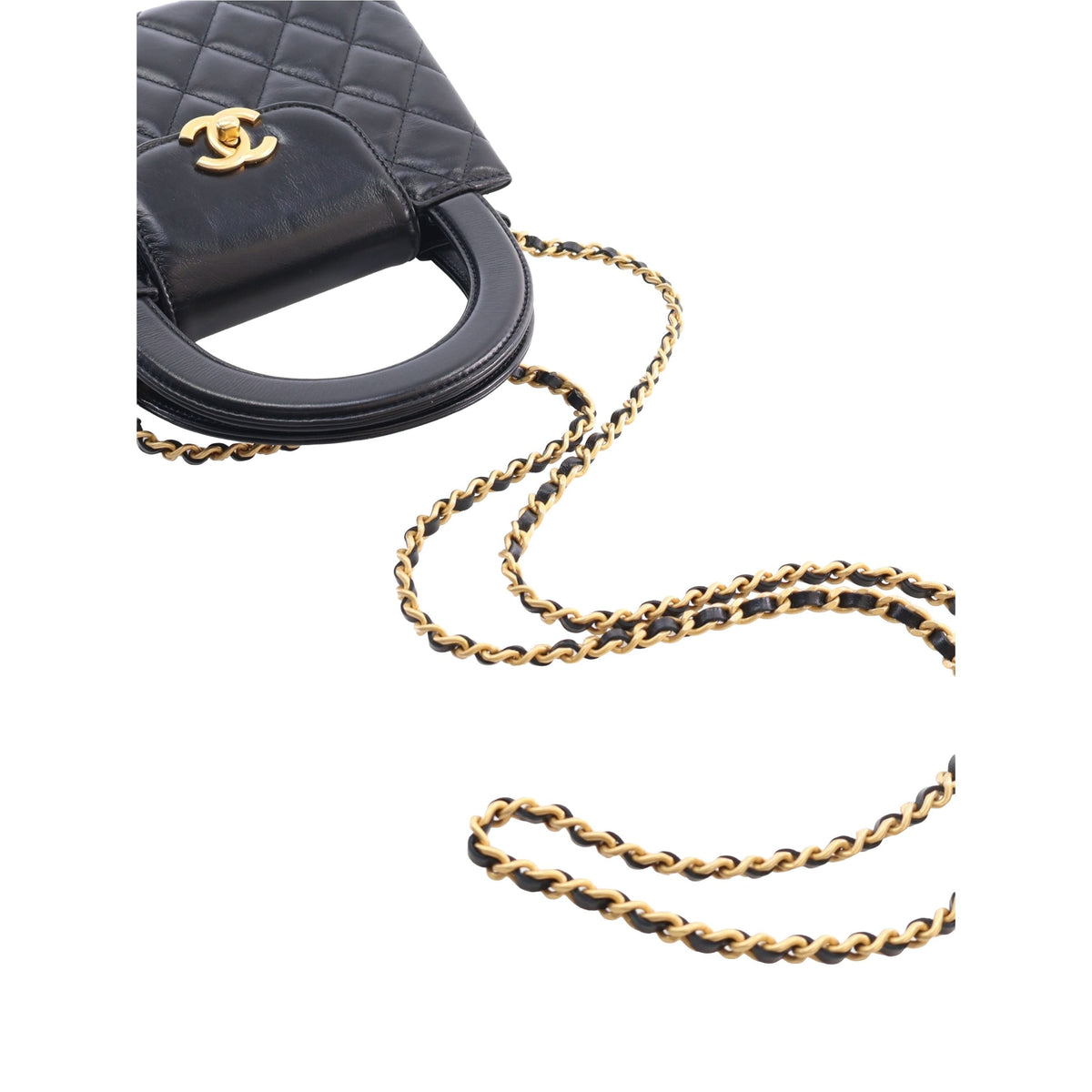 Chanel Nano Aged Calfskin Kelly Shopper Bag — Black