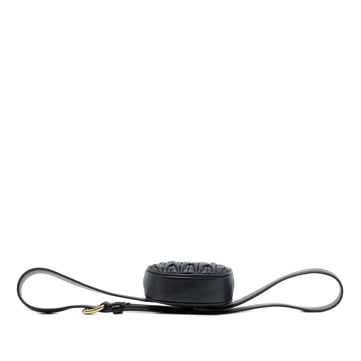 Miu Miu Matelasse Nappa Round Belt Bag — Black