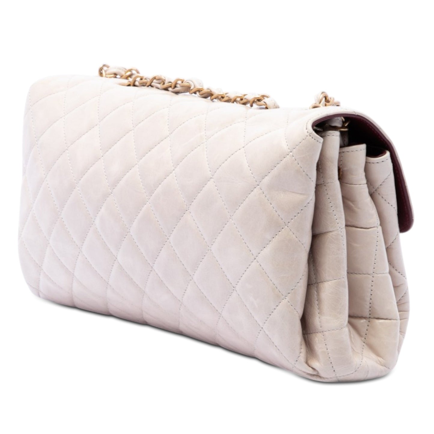 Chanel Jumbo CC Quilted Calfskin Straight Flap