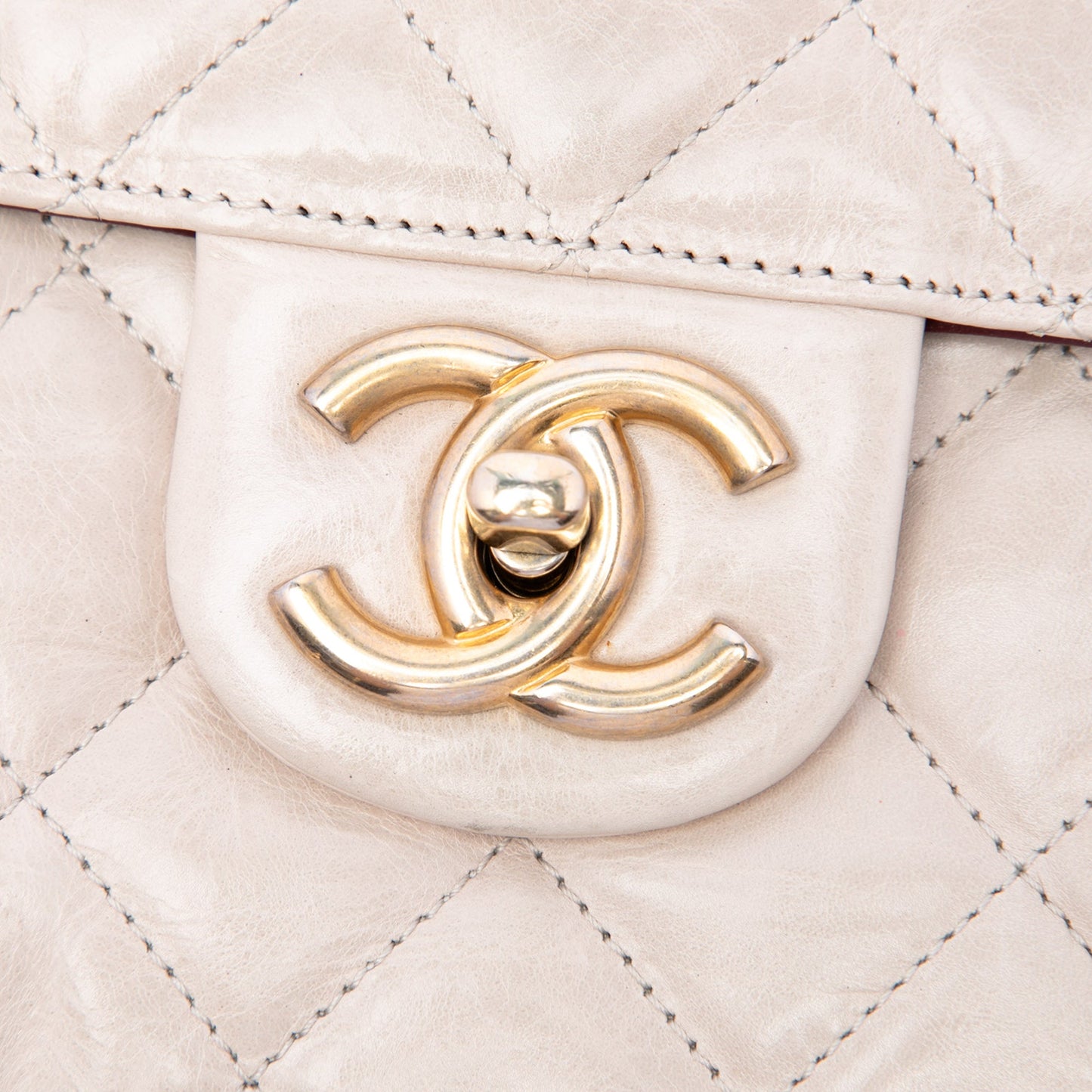 Chanel Jumbo CC Quilted Calfskin Straight Flap
