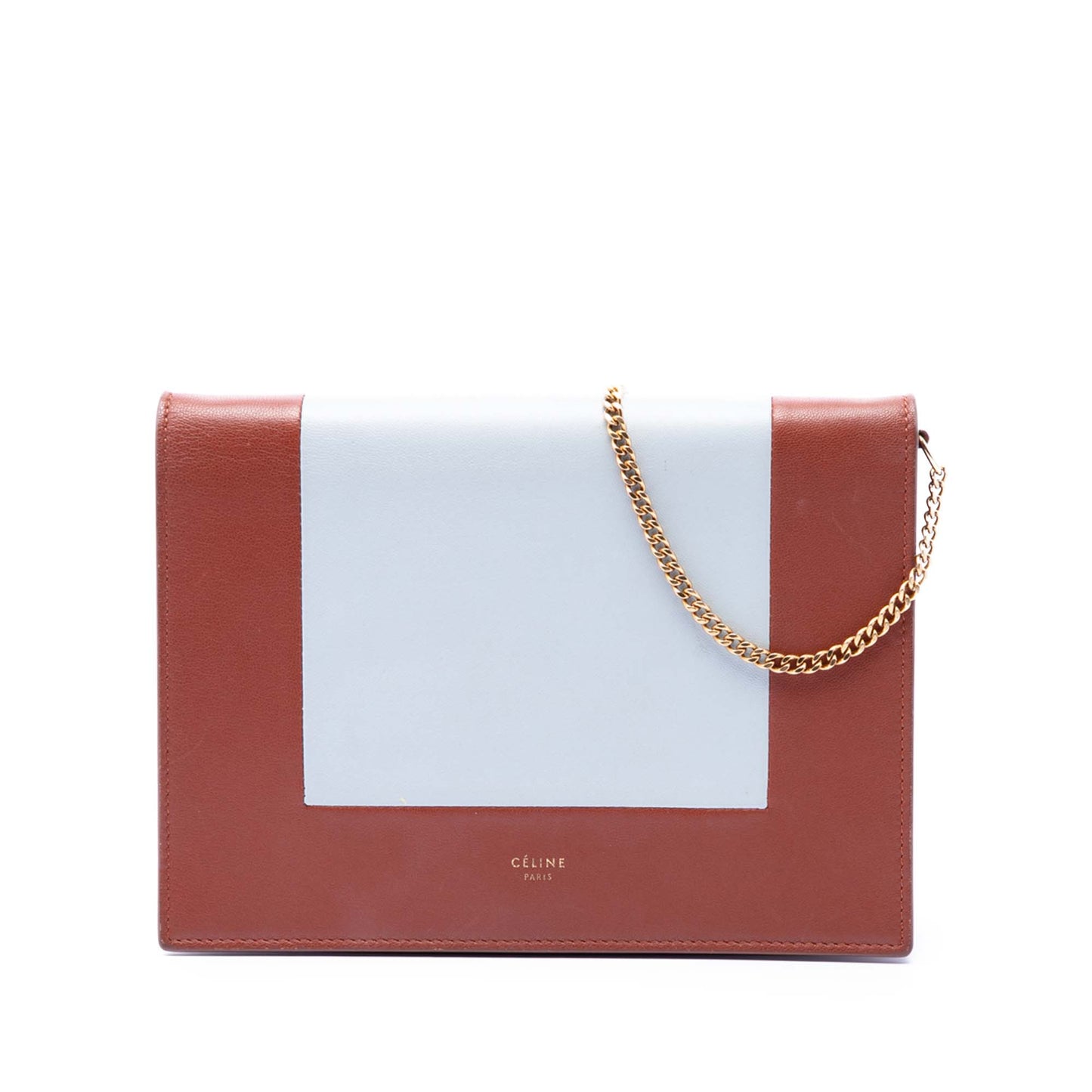 Celine Leather Frame Wallet on Chain