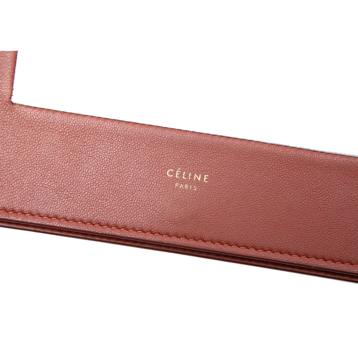 Celine Leather Frame Wallet on Chain