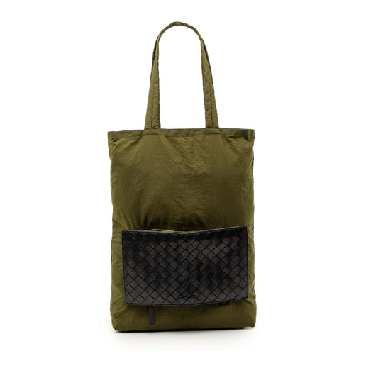 Bottega Veneta Intrecciato Trimmed Nylon Eco Tote