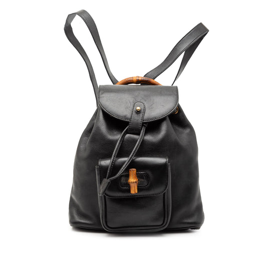 Gucci Leather Bamboo Backpack