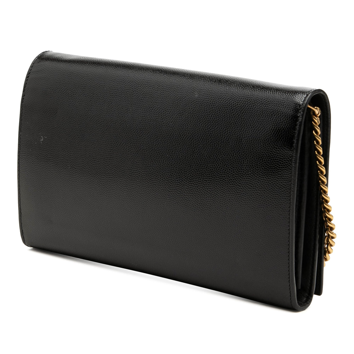 Saint Laurent Grained Calfskin Classic Letters Wallet on Chain