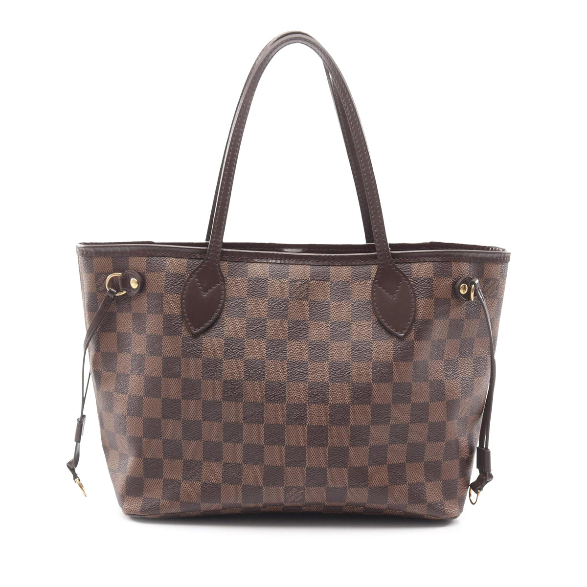 Louis Vuitton Damier Ebene Neverfull PM — Brown