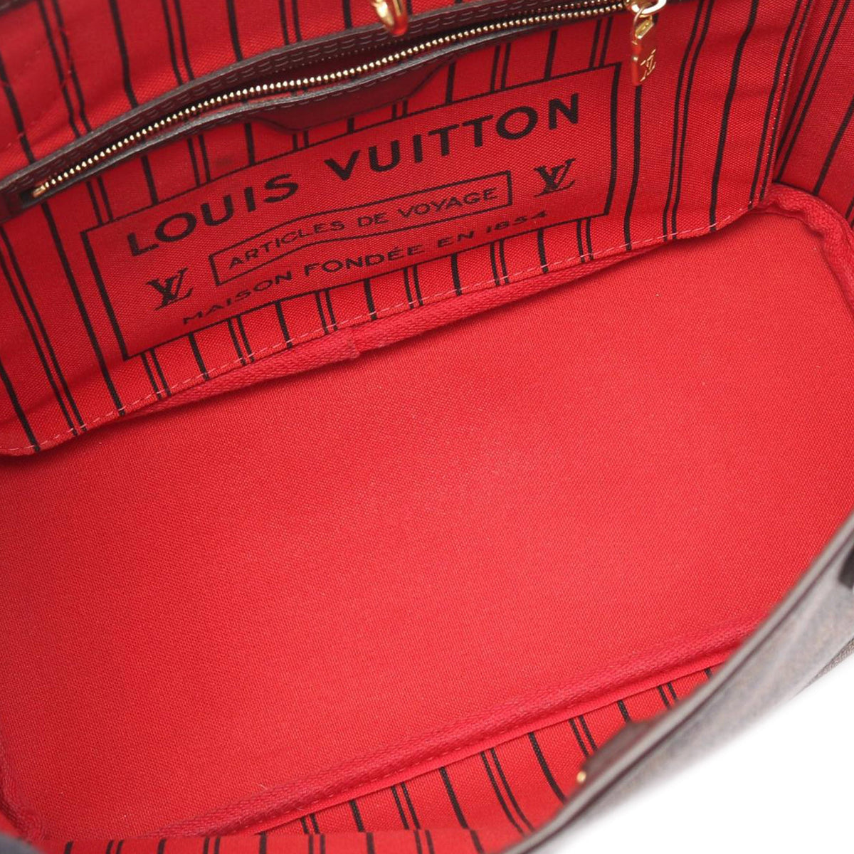 Louis Vuitton Damier Ebene Neverfull PM — Brown